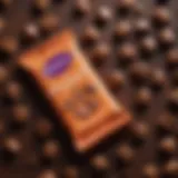 A close-up of Cadbury's Crunchy chocolate bar showcasing its unique texture