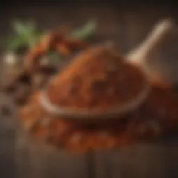 A vibrant collection of spices representing Cajun seasoning