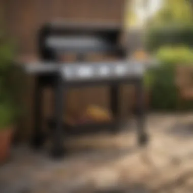 Outdoor Appeal of Char Broil Three-Burner Grill A Char Broil grill in a backyard setting, highlighting its outdoor appeal