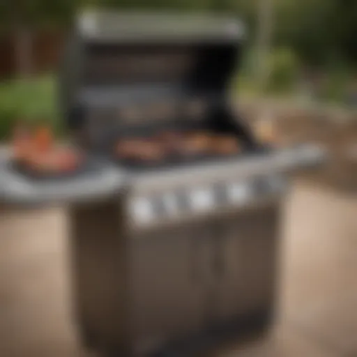 Char Broil three-burner grill showcasing sleek design and durable materials