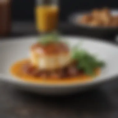 Innovative Cuisine: A Modern Twist An elegant dish featuring locally sourced ingredients in a modern presentation