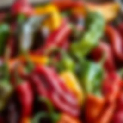 A vibrant assortment of chili peppers showcasing their variety