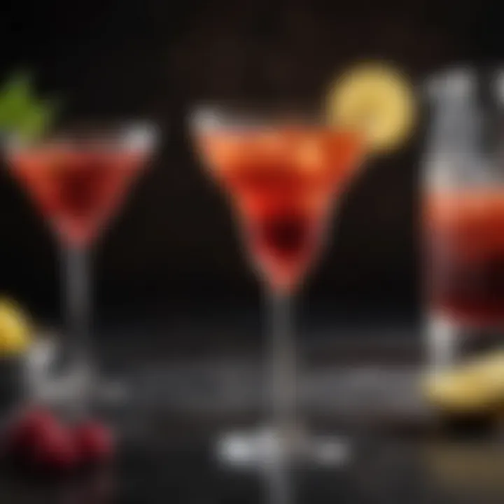 An array of classic cocktail recipes elegantly presented in a menu format