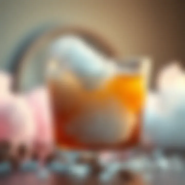 Curious Blend of Cotton Candy and Tea Close-up of cotton candy and tea blend