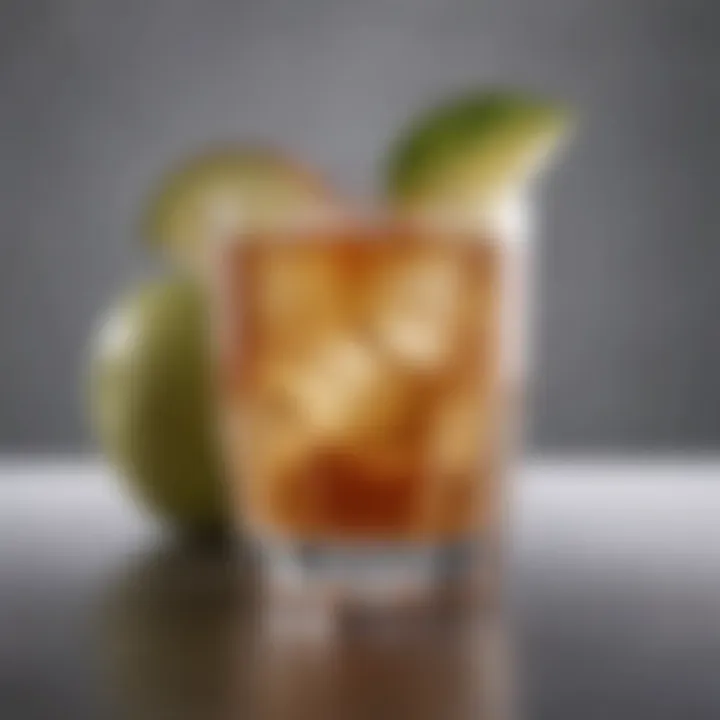 Refreshing Crown Apple Drink in a Glass