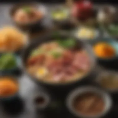 Culinary Elements of Ramen and Poke An array of ingredients used in both Molly Ramen and Poke