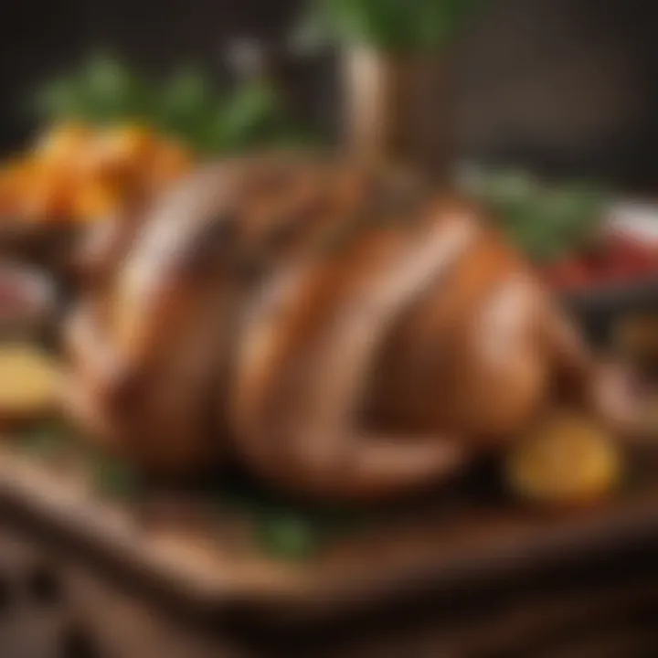 A close-up of spices and herbs ideal for seasoning large boneless turkey breast.