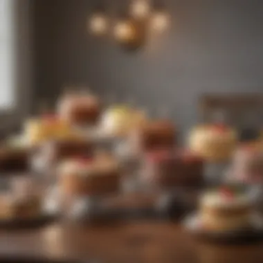 Variety of Flavorful Options for Birthdays A selection of diverse cake flavors displayed elegantly on a table.