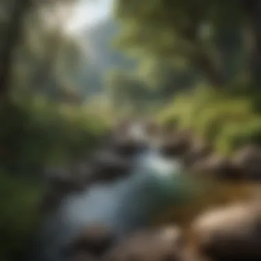 Nature's Gift: The Source of Pure Taste A serene landscape showcasing natural springs