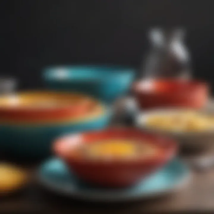 Materials used in vibrant dishware