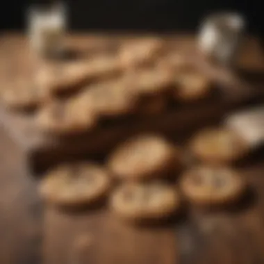 A delightful assortment of freshly baked cookies arranged on a rustic wooden table