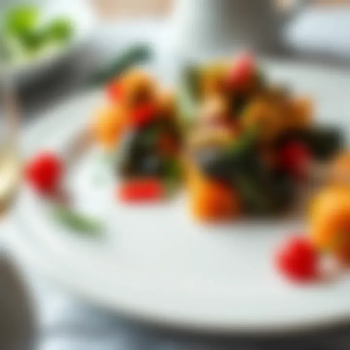 Seasonal Delights: Corelle's Role in Culinary Artistry Close-up of a Corelle plate adorned with a colorful seasonal dish