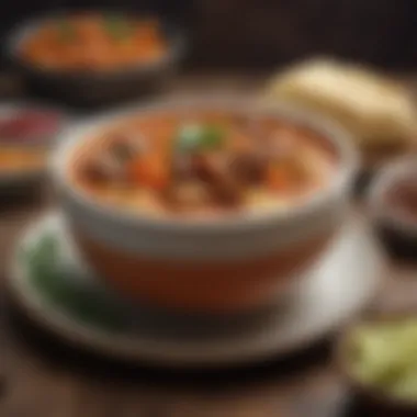Cultural Vegan Delicacies A close-up of an inviting bowl of vegan stew, representing cultural significance and hearty flavors.