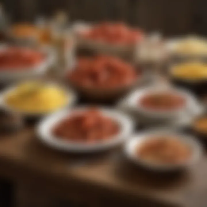 A rustic table setting with various dishes enhanced by Geaux Creole Crawfish Seasoning