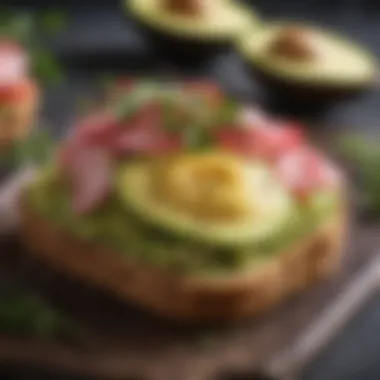 Colorful Avocado Toast Colorful avocado toast topped with radish and microgreens