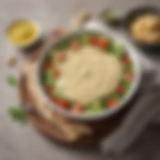 A vibrant bowl of gluten-free Caesar dressing made from fresh ingredients