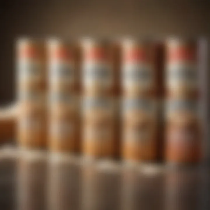 Various brands of gluten free canned cream of chicken soup lined up