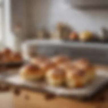 A serene kitchen setting featuring gluten-free cinnamon rolls in a can next to baking essentials.