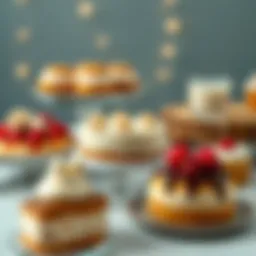 An elegant display of assorted gluten-free desserts arranged beautifully on a table.