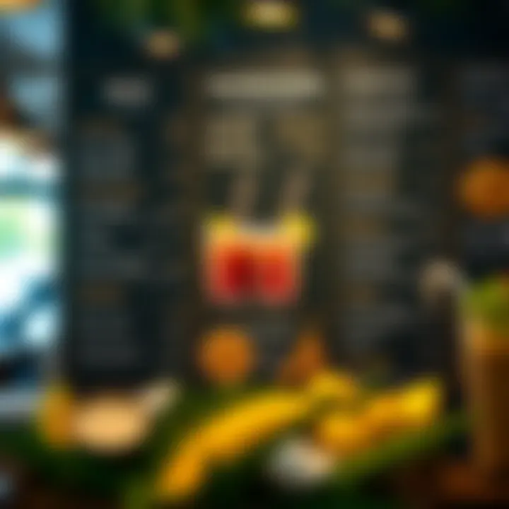 Informative Nutritional Menu Design Nutritional information displayed on a smoothie menu