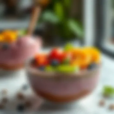 Delightful Smoothie Bowl Presentation Vibrant smoothie bowls showcasing fresh ingredients