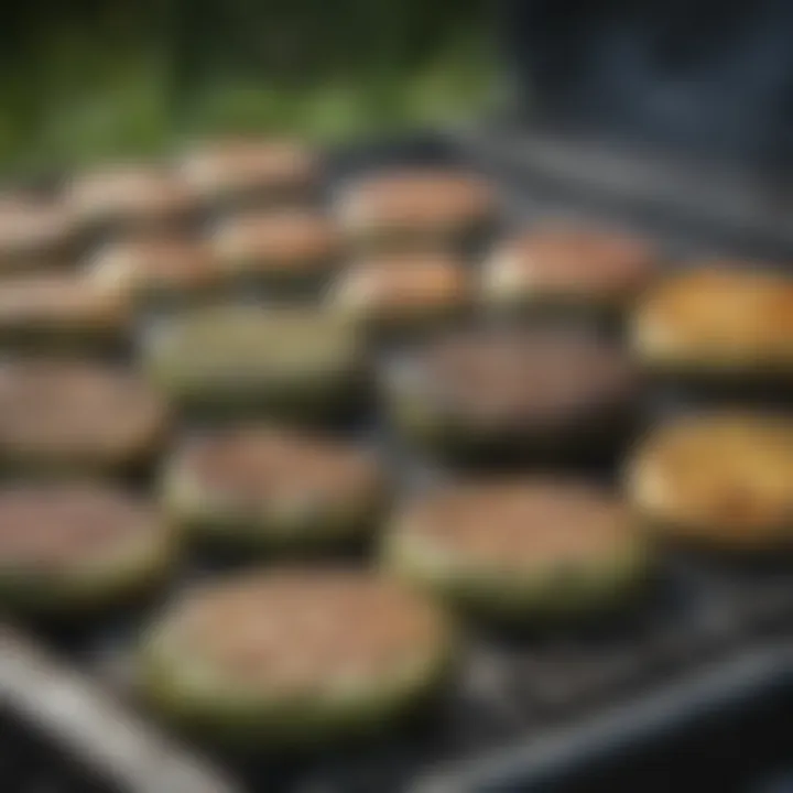 Variety of green grill types showcased outdoors