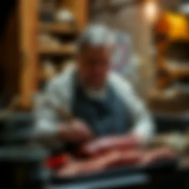 Crafting Ham Bologna: A Tradition Handed Down An artisan preparing ham bologna in a traditional setting