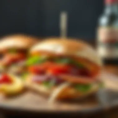 Elevating the Sandwich: Ham Bologna Reimagined A gourmet sandwich featuring ham bologna with fresh ingredients