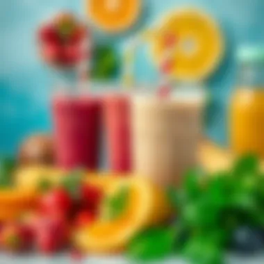 Vibrant Ingredients for Healthier Shakes Nutrient-rich shake ingredients with vibrant colors