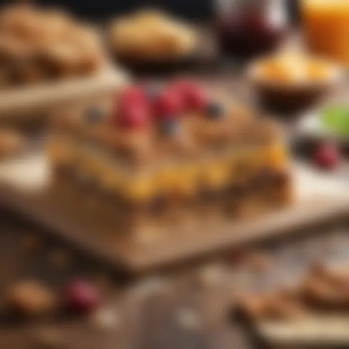 Customizable flavors of breakfast bars presented in a variety