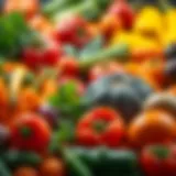 A Colorful Display of Nutrient-Rich Vegetables Vibrant assortment of fresh vegetables