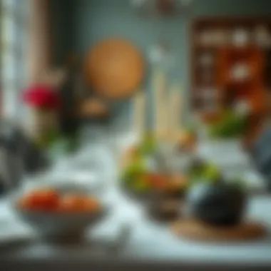 Mindful eating experience with a beautifully set table