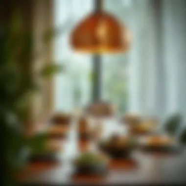 A serene dining setting emphasizing mindful eating