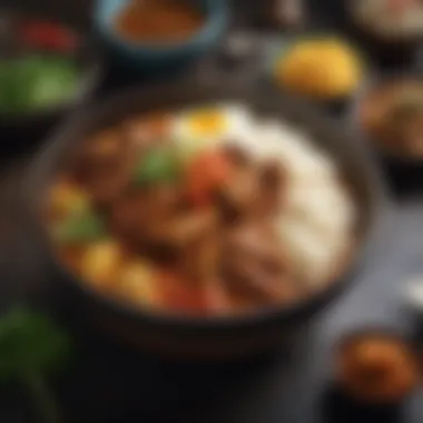 Traditional Japanese Curry Dish A beautifully plated traditional Japanese curry dish showcasing the final application of curry paste.