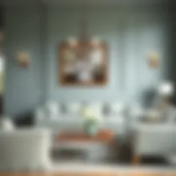 Elegant living room painted in a soothing shade