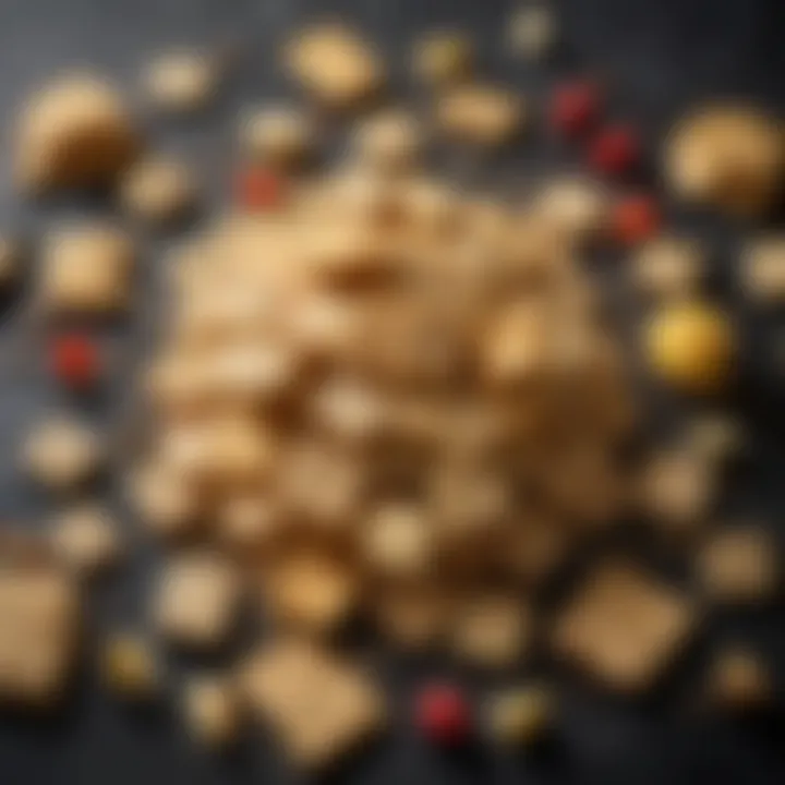 An artistic arrangement of ingredients used in keto animal crackers.