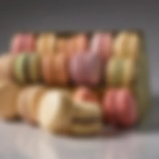 Elegant display of Ladurée macarons