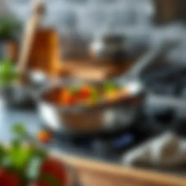 Care tips illustrated on maintaining stainless steel sauté pans