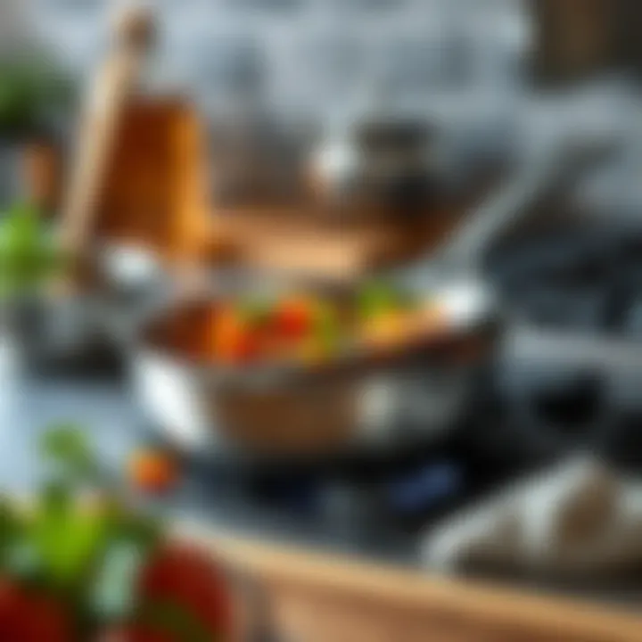 Care tips illustrated on maintaining stainless steel sauté pans