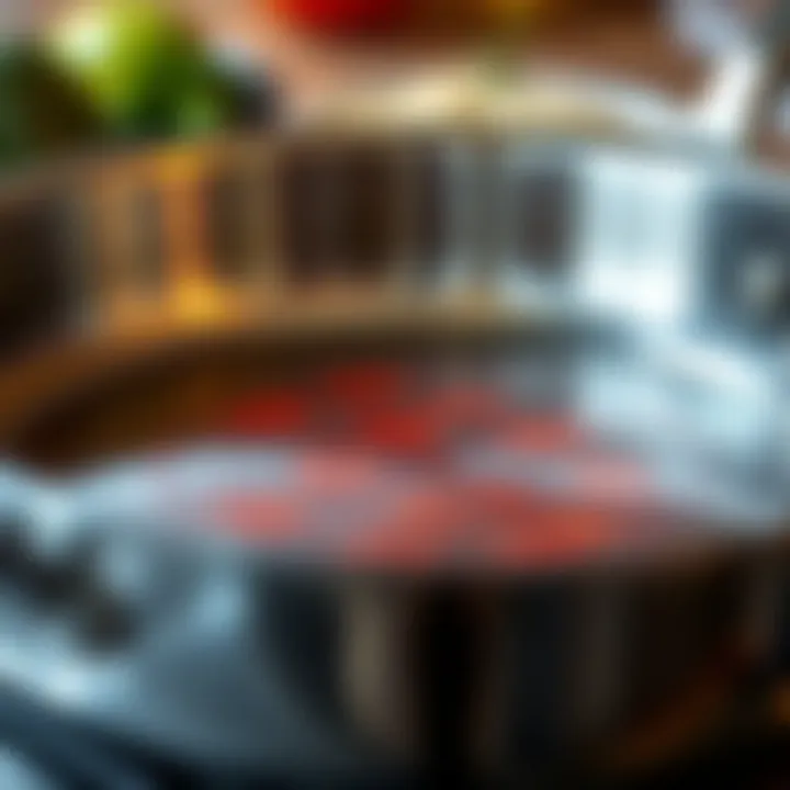 Close-up of the cooking surface highlighting the heat distribution