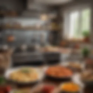 Home Kitchen Inspired by Latin Street Food Home kitchen with Latin street food preparation setup