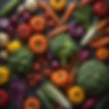 A vibrant array of fresh vegetables showcasing seasonal produce
