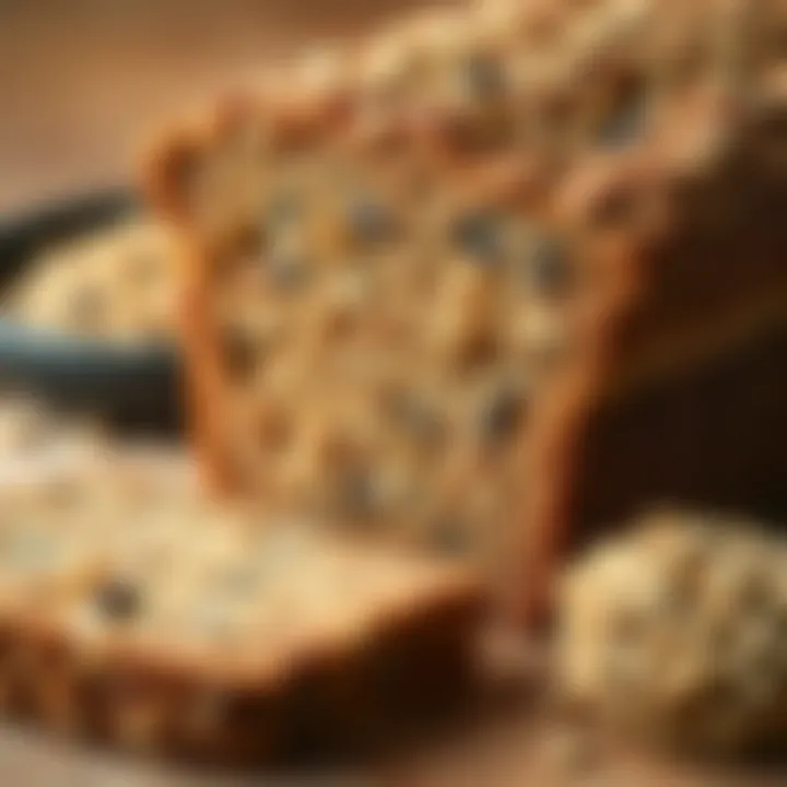 Nut-Based Low-Carb Bread Close-up of a slice of nut-based low-carb bread with seeds