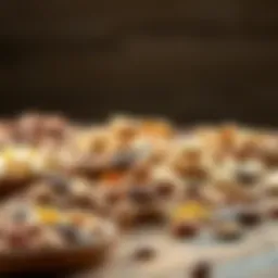 A variety of low-carb nuts displayed on a rustic wooden table