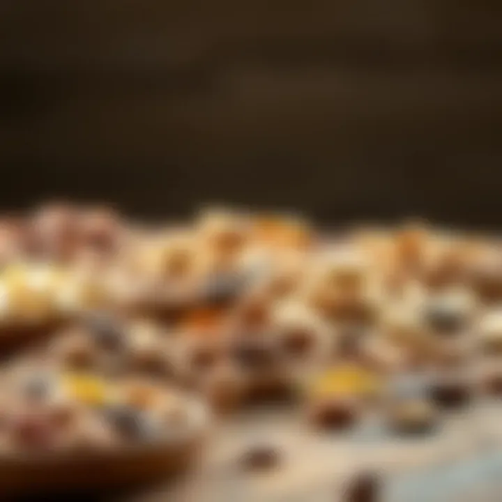 A variety of low-carb nuts displayed on a rustic wooden table