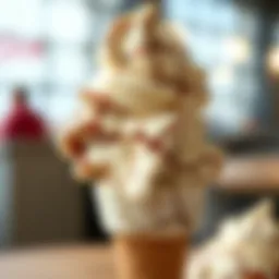 Indulgent texture of cracked ice cream