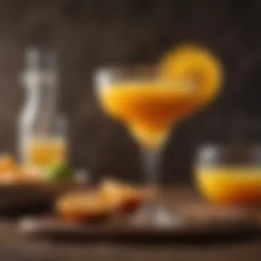 The Art of Choosing the Perfect Ingredients Colorful ingredients for an orange juice margarita