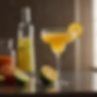 Elevating Presentation for a Memorable Experience Elegant margarita glass with a citrus twist