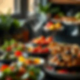 An array of colorful Mediterranean dishes showcasing vibrant ingredients.