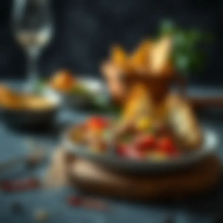 Modern Mediterranean Presentation An elegant presentation of a modern Mediterranean dish.